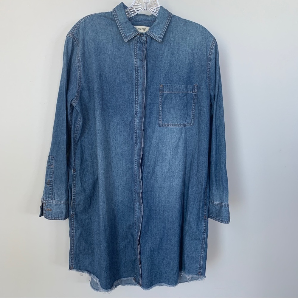 Madewell Denim Shirt Long Sleeve Dress Size S